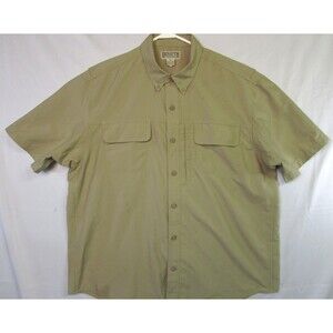 Duluth Trading Shirt Mens XL Short Sleeve Vented Pockets Outdoor Hiking Fishing